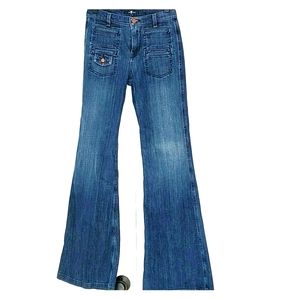 7 for all man kind wide leg jeans size 25